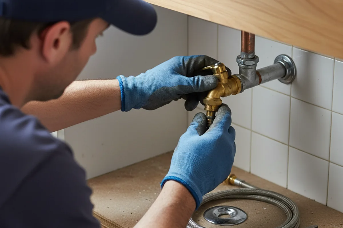 Shutoff valve and fitting work during Emergency Plumbing in Brookfield